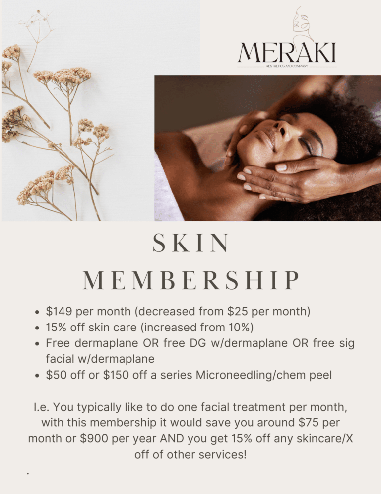 Membership | Meraki Aesthetics and Company PLLC | Cornelius, NC